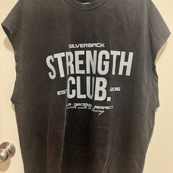 Silverback Strength Club - Acid Wash Cut Off Tee (2XL / BLACK) - Picture 2 of 4